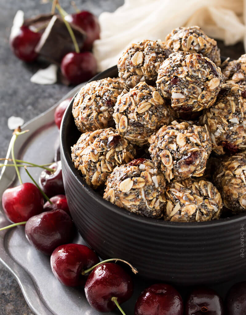 cherry almond protein bites - siggi's dairy